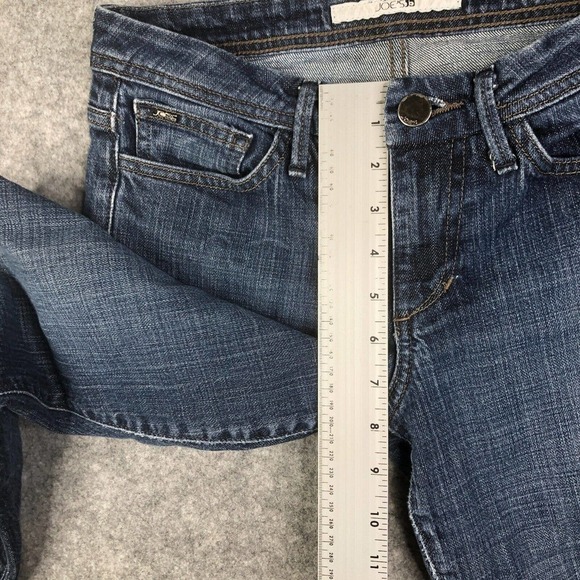 Joes Jeans Cropped W26 Fray Hem Low Rise Medium Wash Denim Stretch - Picture 8 of 13